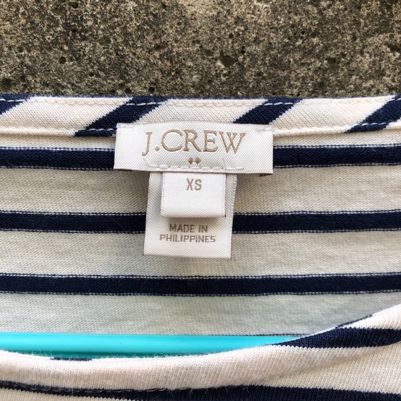 J. Crew Ruffle Sleeve Striped Top - Picture 4 of 8